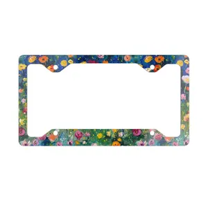 Monet Wildflower License Plate Frame, Cottagecore Painting Exterior Vehicle Accessories for Car Bumper, New Car Gift For Her, Gift for Mom