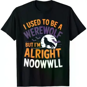 Humorous Halloween Werewolf Tee for Men and Women Perfect for Summer Casual Streetwear and Gifting