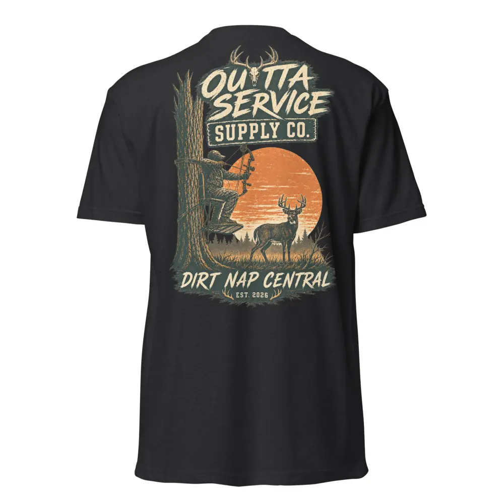 Dirt Nap Central Outta Service Supply Co. Men's Short-Sleeve T-Shirt, Casual Menswear Top