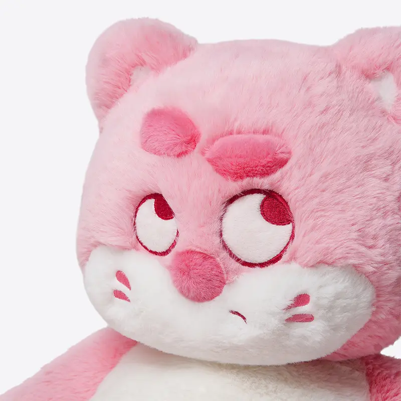 創作人形 福寿 ドール いちごちゃん cuddle a fluffy 赤 ZElO TOYS】pink cat doll cute plush doll girl Valentine gift plush