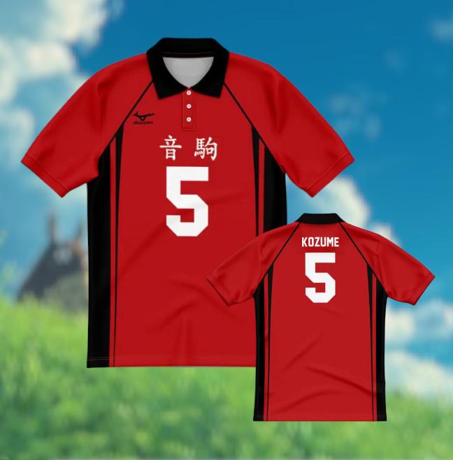 Hot 2026 Nekoma High Kozume#5 Polo Shirt, Vintage Streetwear Polo Shirt, Casual Polo Shirt outfits, Unisex, Trendy Polo Shirt