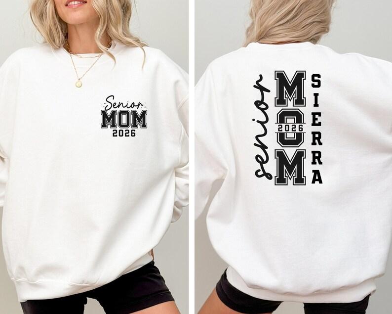 Senior Mom 2026 Shirt - Sweatshirt - Hoodie, Graduation 2026 Mom, Senior Gift Graduation, Matching Family Senior Mom 2026, Class Of 26 Crewneck Tee