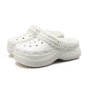 Cotton Fashion Clogs Slippers Women Hole Garden Shoes Water Shoes For Men Beach Sandals Soft Eva Bathroom Slides House Slides