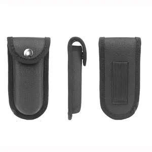 Belt Tool Pouch, Black Sheath with Pockets, Holster Pouch, Tool Pouch Organizer, Suitable for Various Other Tools up to 10-13cm in Length - Pocket Knife Sheath, Multi-Functional Pliers Case with Snap Closure for Outdoor Daily Use