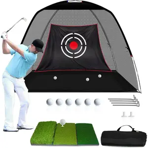 Golf Hitting Net Backyard Driving: 12x7FT Professional Backstop with Silent  Target Portable Practice for Men Dad Complete  Set