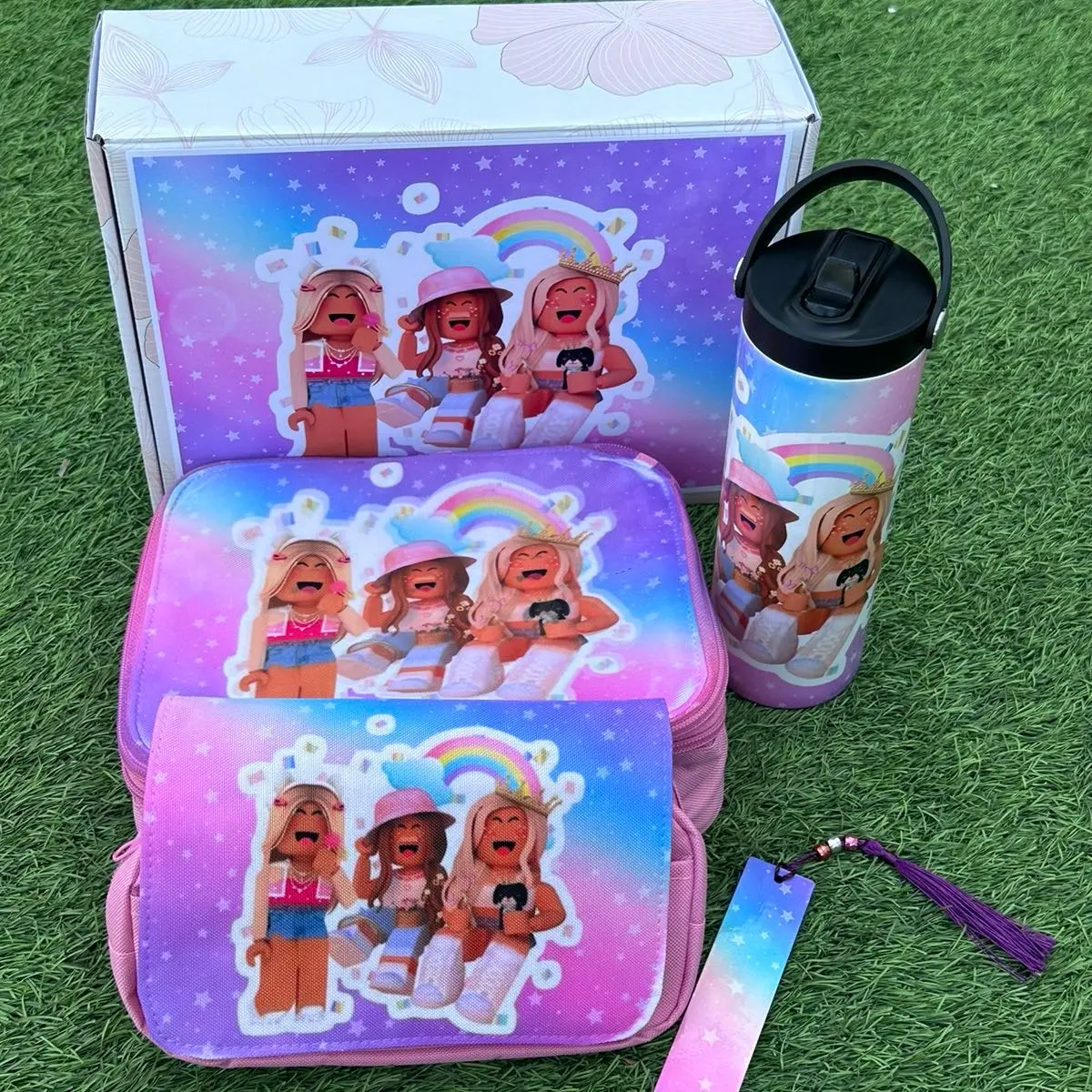 Roblox Gift for Girls - Back to School Roblox, girl gift box, Roblox fan gift box, pink gift box, purple gift box