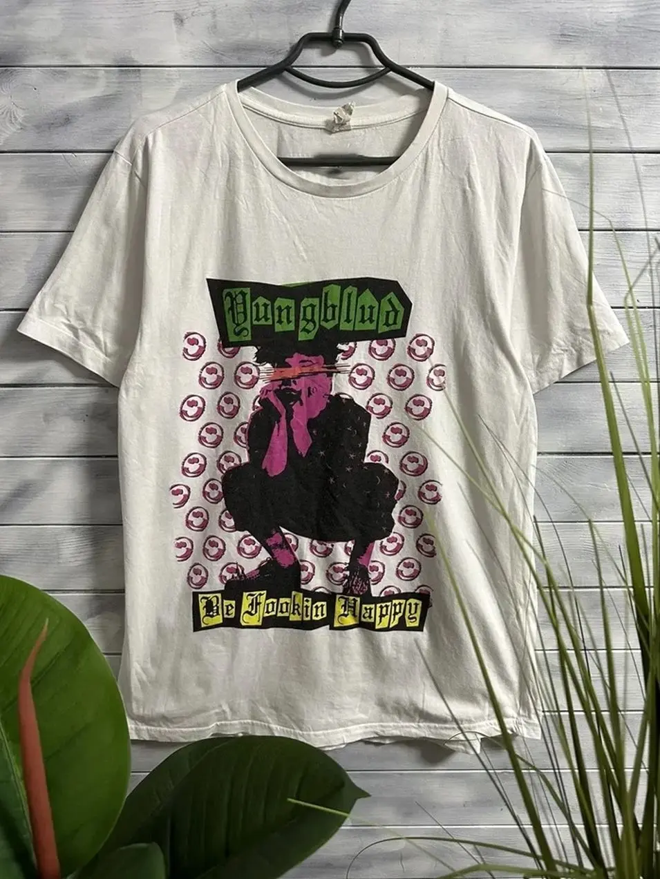 Rare Yungbludd Be Fookin Happy Shirt Unisex Concert S to 5XL CR019 F