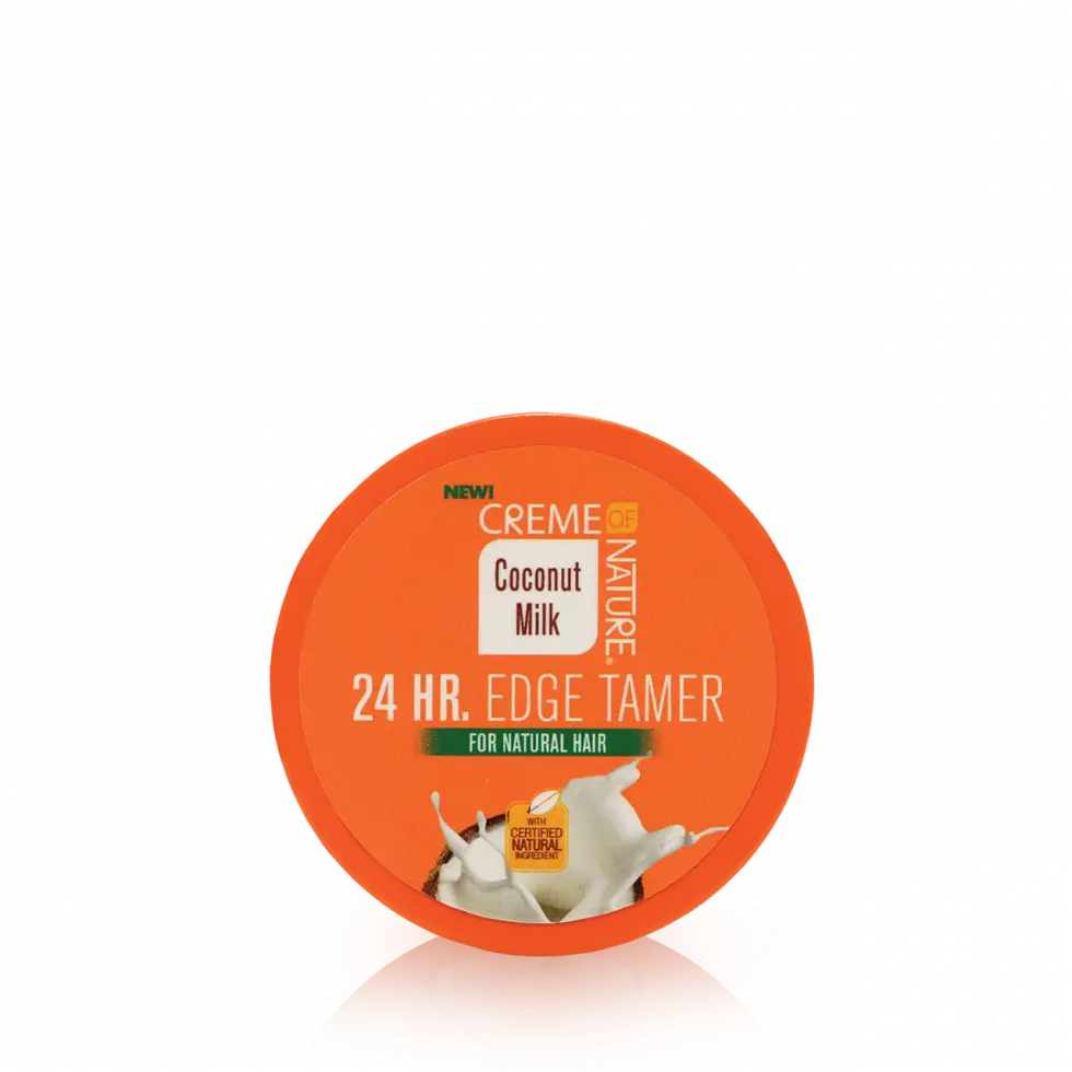 Edge Tamer Styling Gel with Coconut Oil for 24-Hour Smooth Hold, Moisturizing Shine for Brush Styling, Beauty Products, 2.25 oz