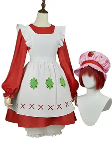 Officially Licensed Strawberry Shortcake Cosplay Costume Dress Set