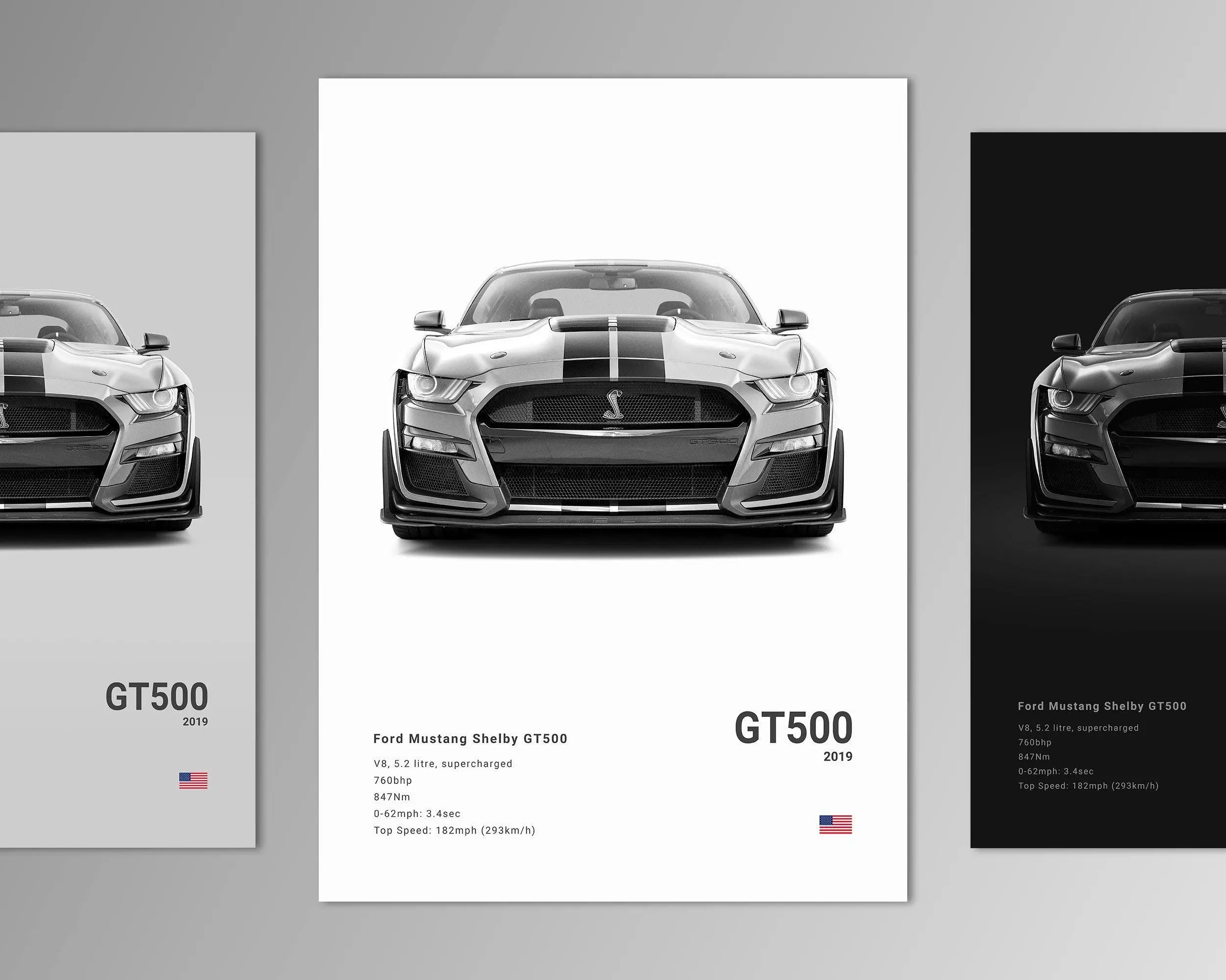 Ford Mustang Shelby GT500 Poster Print | Wall Art | Car Photography