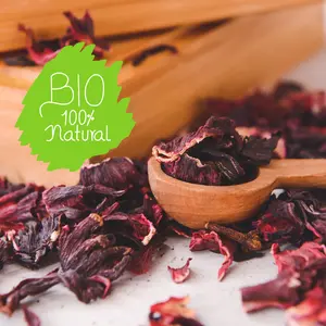 Hibiscus Flower Whole Organic Dried Herb for Heart Health – Natural Wellness (Hibiscus sabdariffa) –  1 oz and 4 oz Bags