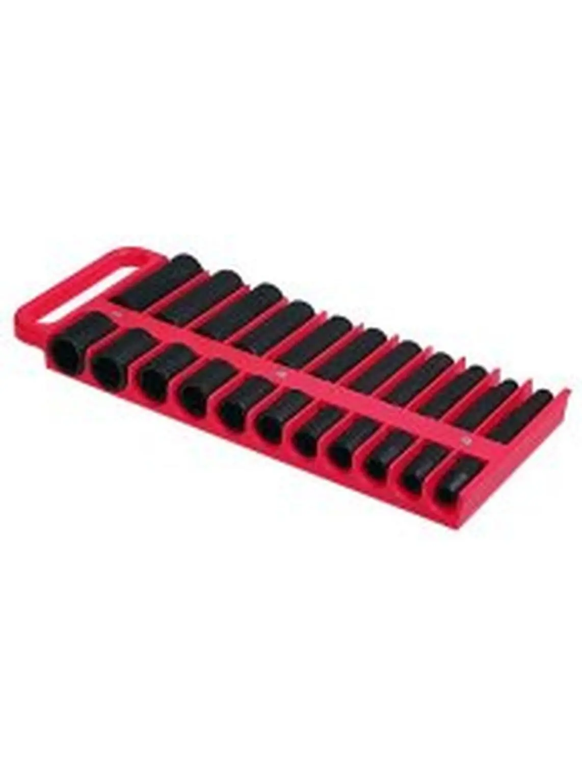 Lisle 40900 Magnetic Socket Holder - 0.5 Inch, 22pc, Red, Organizer for Electrical Sockets & Home Improvement Tools, Magnetic Socket Sockets