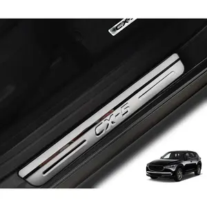 For Mazda CX5 CX 5 CX-5 2025 Car Accessories Door Sill Door Entry Guard Stainless Steel 4pcs Kick Plate Protectors Car Stickers Auto Parts Cover Car Styling Auto Parts