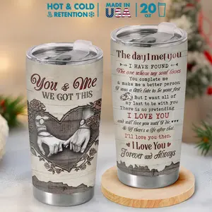You & Me 20oz Tumbler – Made in USA, Anniversary Gift for Him or Her, Husband and Wife Love Cup, Thoughtful Couple Coffee Mug for Special Moments