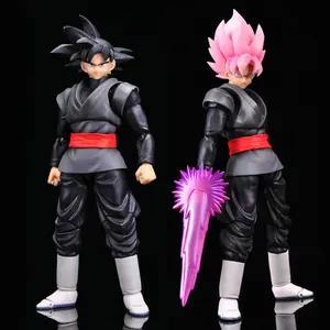 14cm Black Goku & Zamasu Anime Action Figure — Super Saiyan Movie Edition DBZ Model — Includes Multiple Accessories — Toy Gift