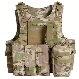 Amphibious Tactical Vest Python Camouflage Molle System Riding Sports Outdoor Tactical Vest Live CS Ghost Vest Chest Protector