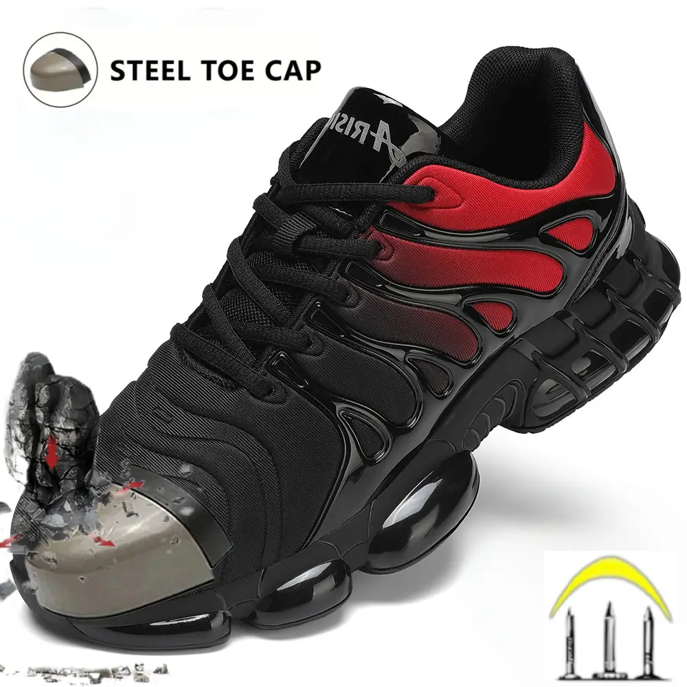 Steel Toe Shoes For Men And Women Comfortable Lightweight Work Safety Shoes Puncture Proof Slip Resistant Indestructible Sneakers Construction Work Ut