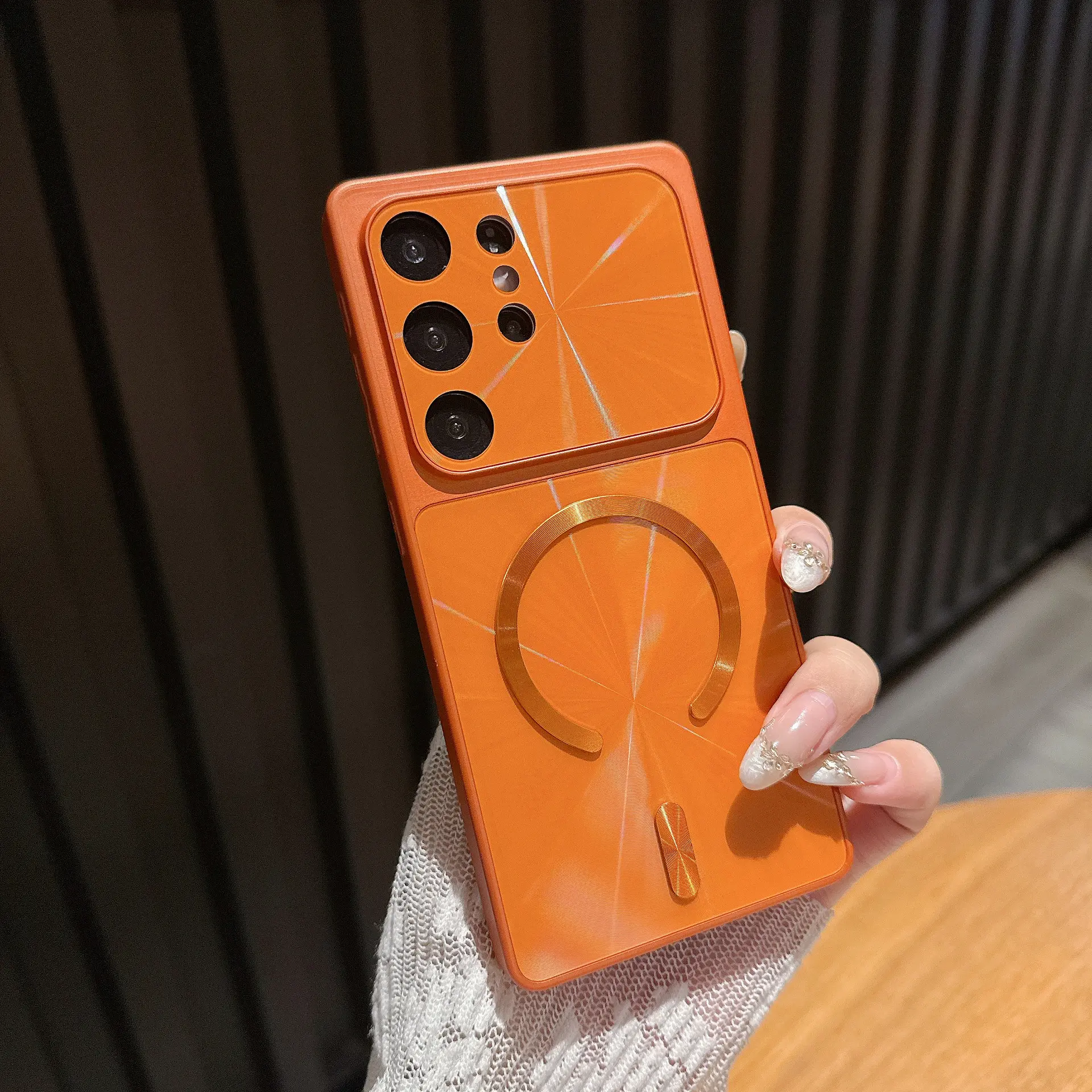 Dual Panel Radial Sunburst MagSafe Shockproof Phone Case for Samsung Galaxy S Series