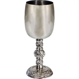 Stainless Steel Ritual Chalice – Small & Unmarked Decor Religious Traditional Minimalist Ornaments