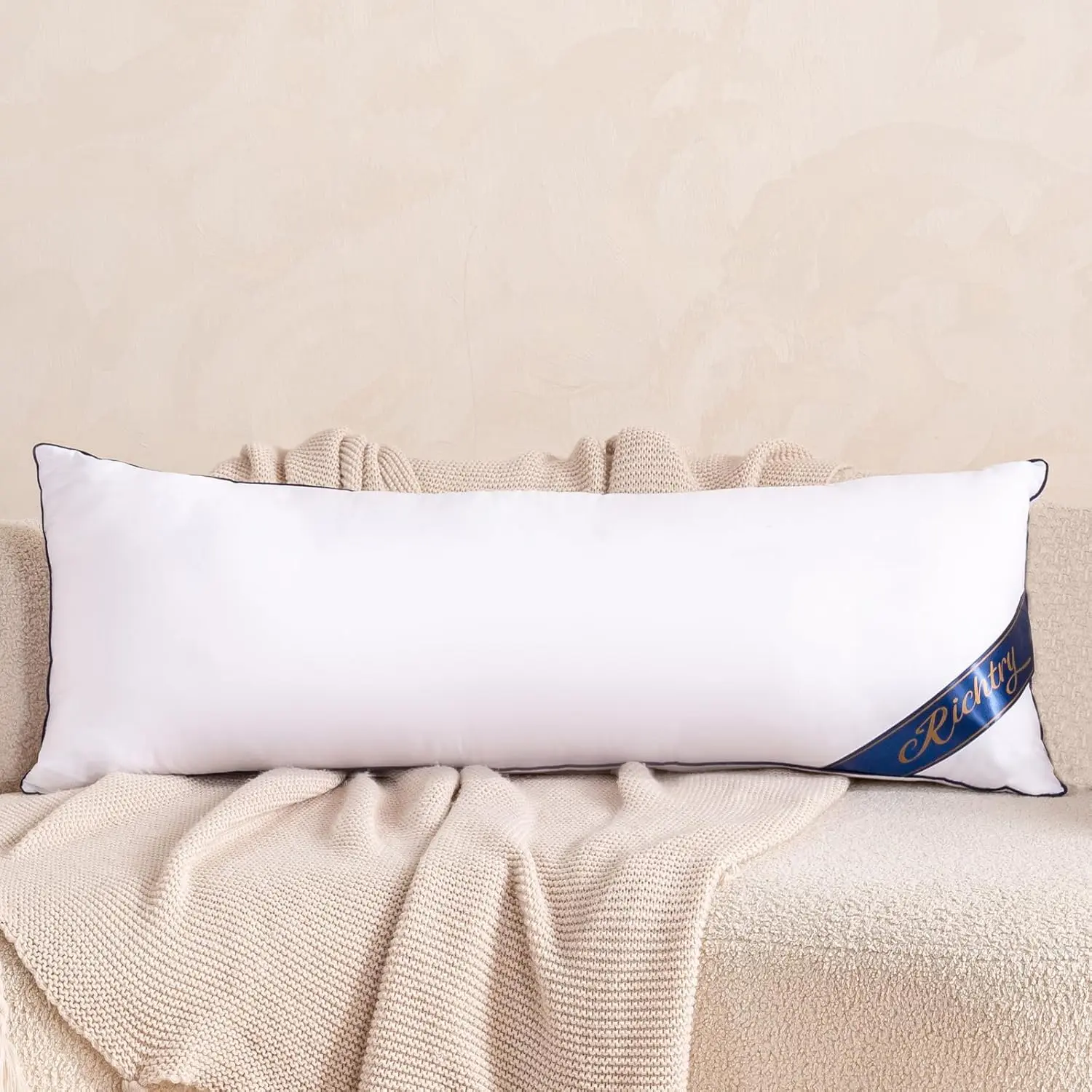 14x36 Inch (Pack of 1) Shredded Slow Rebound Squishy Memory Foam Lumbar Shape Pillow Insert - Quick-Drying Decorative Lumbar Pillow for Living Room, Sofa