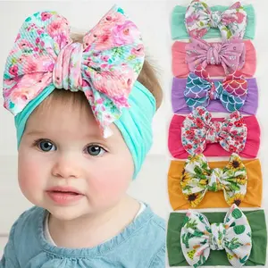Adorable Printed Twill Bubble Bow Design, Perfect Fit for Babies Aged 0-3 Years Old, Stylish & Comfortable Baby Headwear, Headband Set