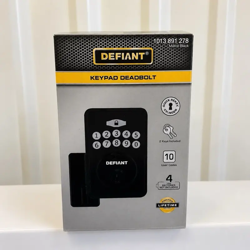 Radius Matte Black Single Cylinder Electronic Keypad Deadbolt Lock
