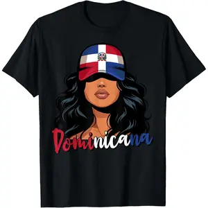 Dominican Girl Dominican Republic Flag Proud Dominicana T-Shirt