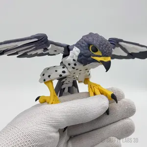 Peregrine Falcon Figurine - 3D Printed Articulating Wings - Realistic Design - Large and Small