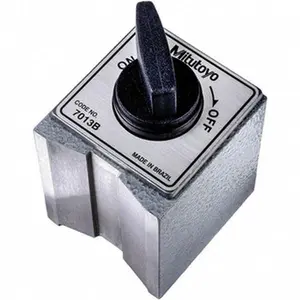 Mitutoyo Magnetic Indicator Base: 58.50 mm Base Length, 50 mm Base Width, 55 mm Base Height, with Fine Adjustment On, Off Switch 600 N Magnetic Pull 7013-10
