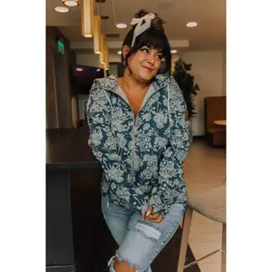 Ampersand Avenue Fullzip Sweatshirt - Twilight Blooms