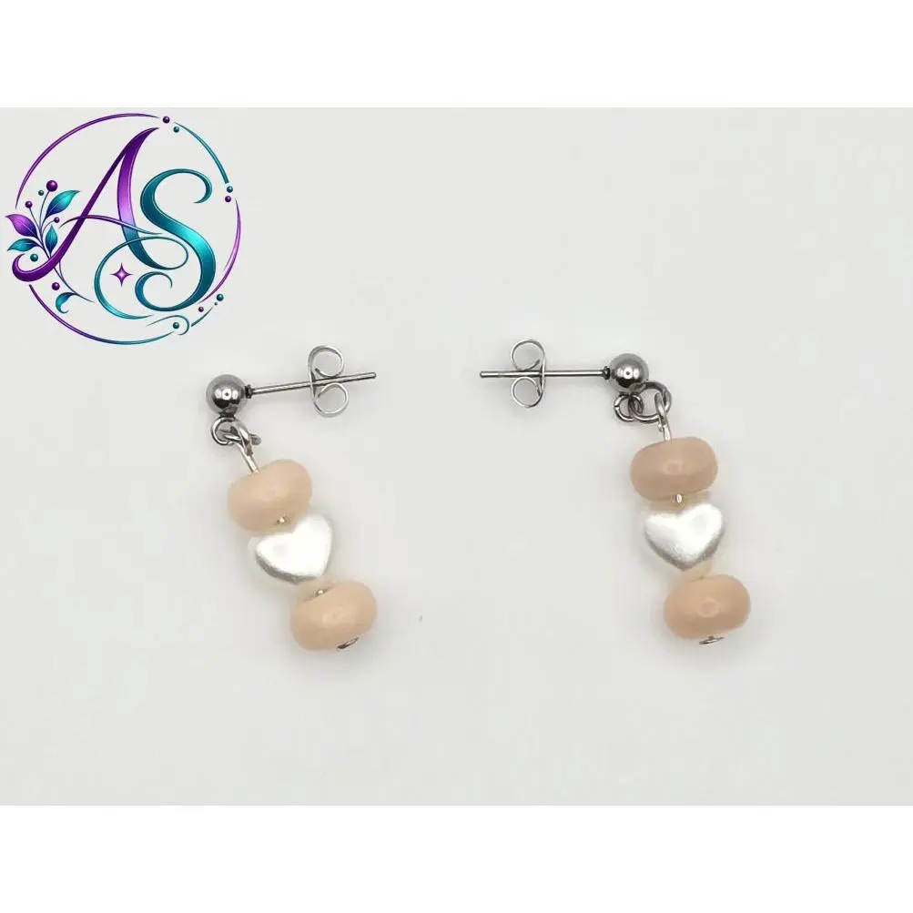 Heart Orange Blush Earrings