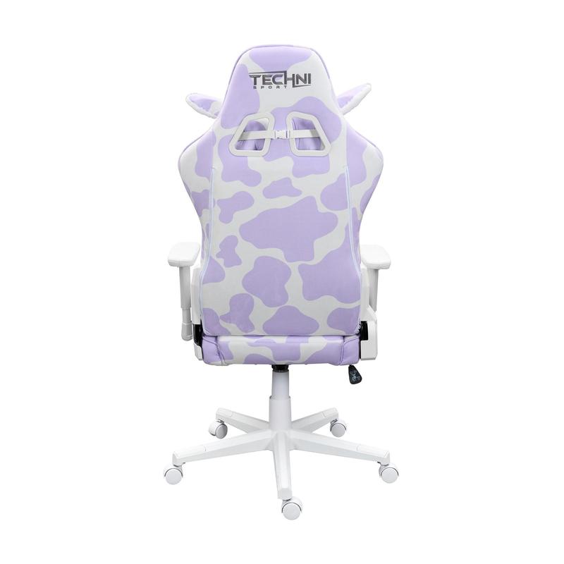 Techni Sport Cow Print Memory Foam AdjustablePC Gaming Chair