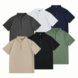 Men's Casual Fashion Solid-Color Shirt, Men's Premium Golf Sweatshirt, Men's Business Shirt Lightweight and Soft Fabric, Breathable Mesh for Outdoor Leisure and Business Ideal for Vacations and Professional Settings Beige