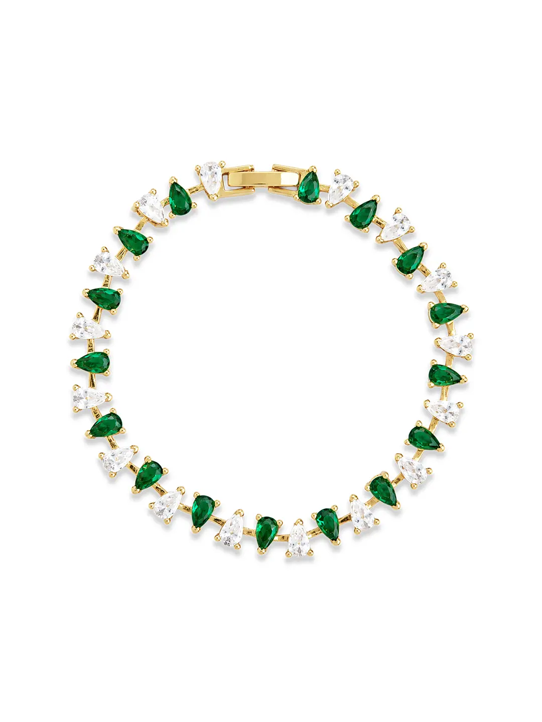 Emerald Pear Cut Tennis Bracelet