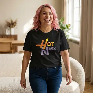 Hot Mess T-Shirt – Funny Mom Shirt, Relatable Graphic Tee, Cute Chaos Shirt, Gift for Moms & Women