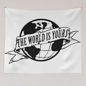 The World Is Yours Logo Flag – Concert Banner, Music Gift for Fans, Room Decor, Birthday or Event Surprise Fan Gifts