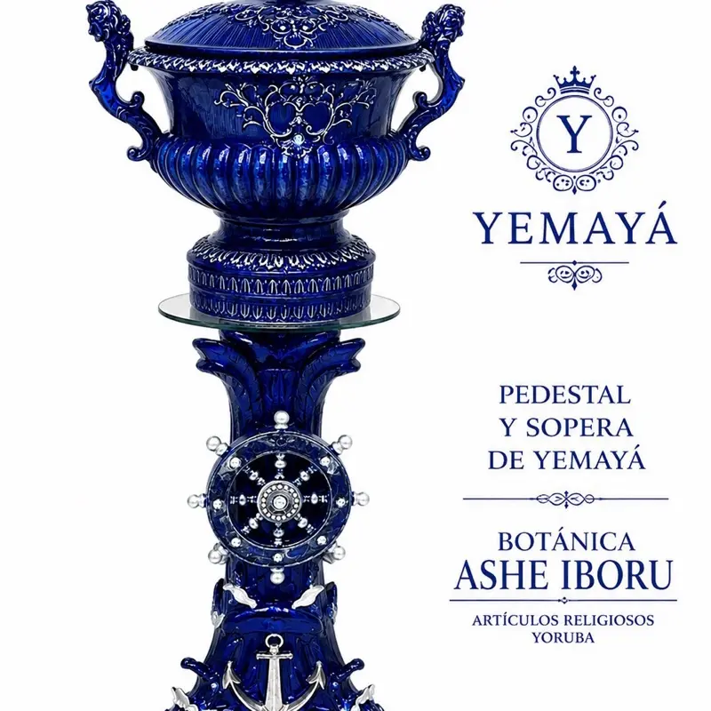 Set de pedestal y sopera de yemaya