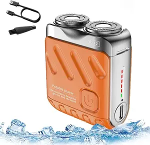 Luggage Electric Shaver,2025 New Men's Portable Mini Electric Shaver-Fully Waterproof Fast Charging Long Battery Life Double-Ring Magnetic Cutter for Home Travel