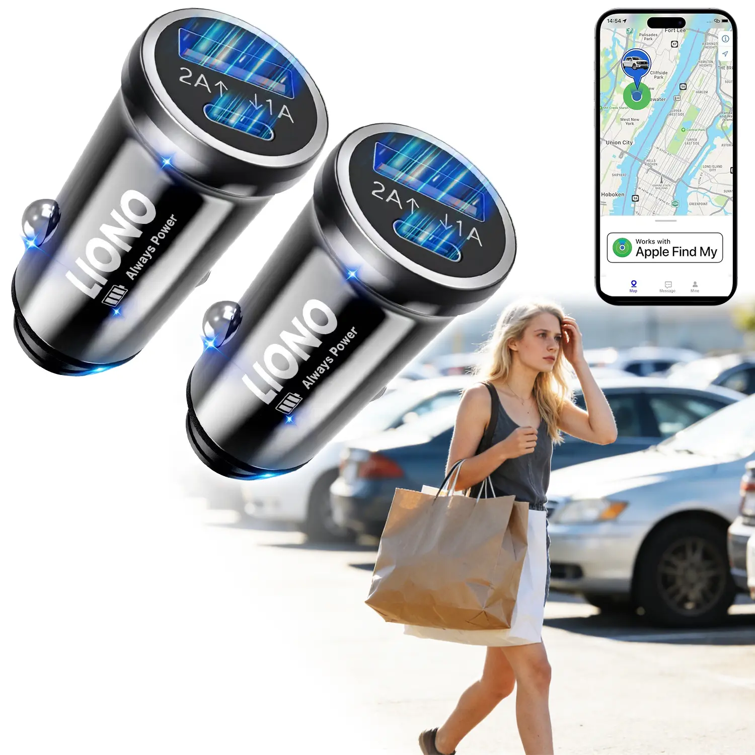 2Pcs LIONO GPS Tracker for Vehicles