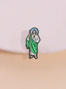 Creative Religious Figure Brooch Pin, Trendy Versatile Clothing Backpack Hat Decoration Badge, Perfect Gift for Friends and Students, Hat Pins