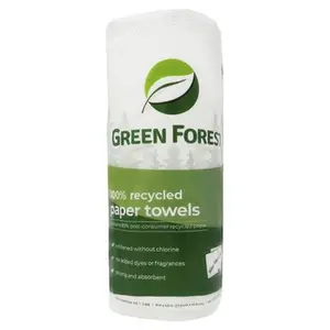 Green Forest Paper Towel, 2-Ply, White, (1 Roll/Pack), Recycled