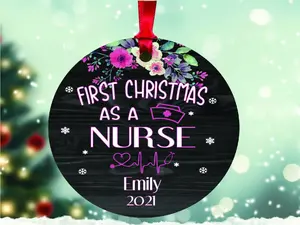 Nurse Personalized First Christmas As As Nurse Christmas Ornament, Nursing School Gift Idea, New Nurse Gift, Nursing Ornaments, Custom Nurse
