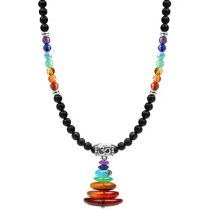 Multi-Purpose Chakra Jewelry for Women/Men, Necklaces and Bracelets, Meditation,Calmness, Anxiety Relief Items MIDDLUX