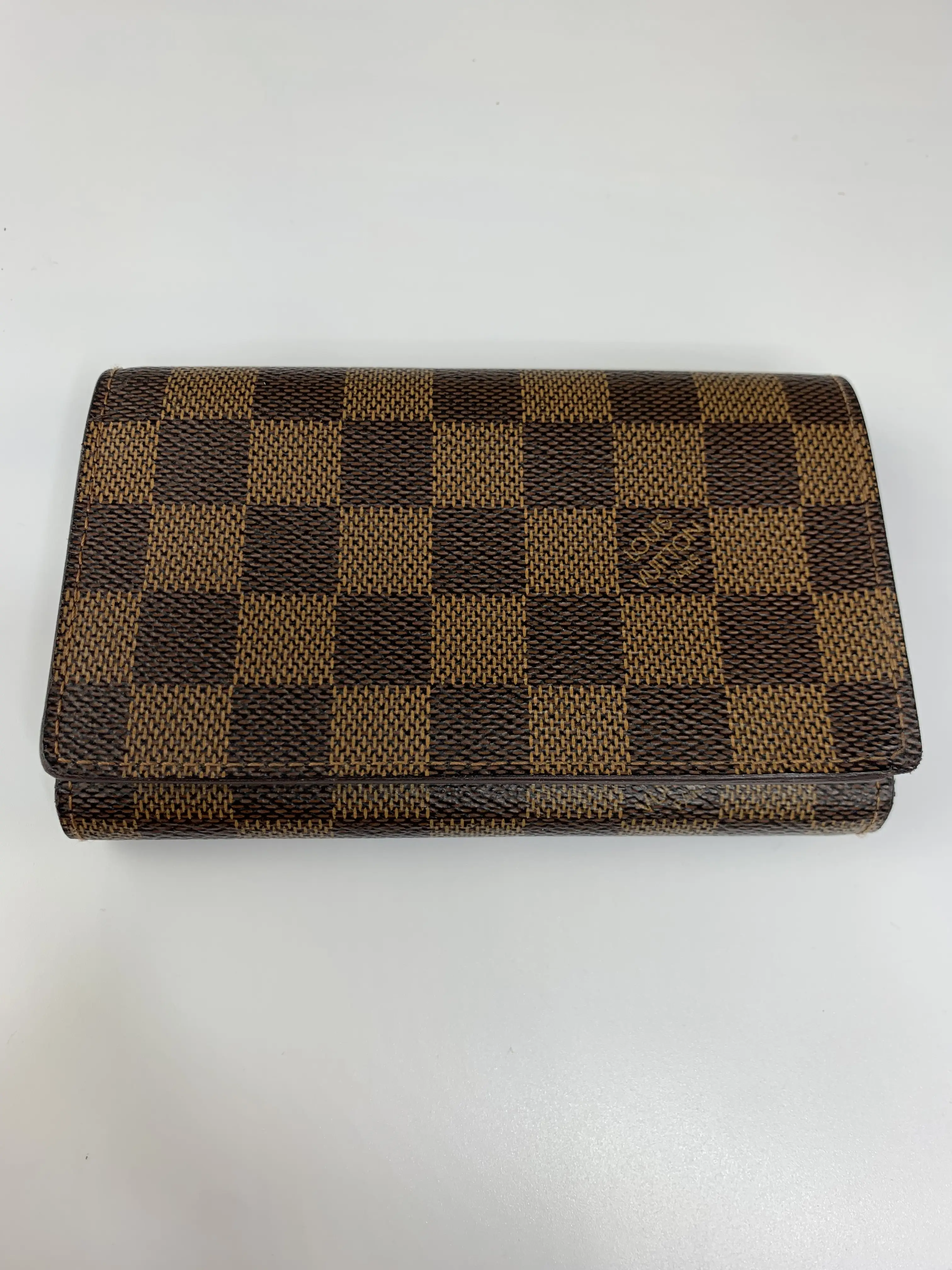 Pre-owned Louis Vuiton canvas and leather Small Leather Goods Short Compact Wallet Small Leather Goods