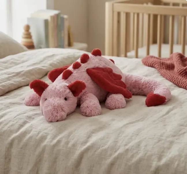 Jellycat Heart Dragon Plush Toy, Soft Stuffed Animal, Cute and Cuddly Gift for Kids, Babies, Collectors, Home Decor, Fun Plush Toy,