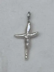Cross Baroque Pearl Pendant