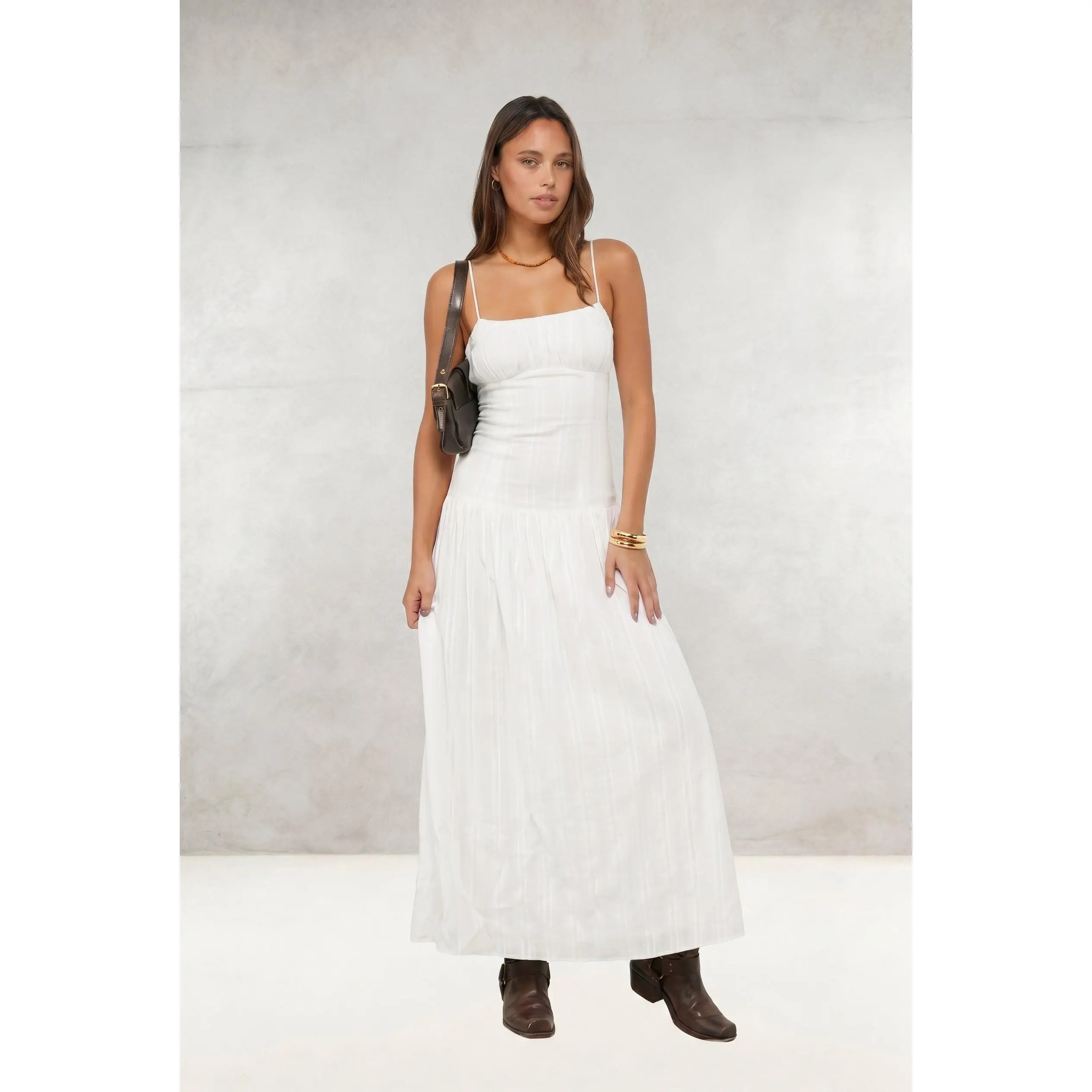 Cotton Drop Waist Maxi