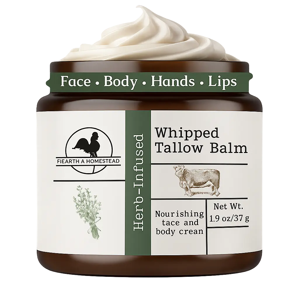 Whipped Beef Tallow for Skin & Face - 100% Grass Fed, Sensitive Cream & Body Butter - Organic Olive Oil, Calendula & Rose - Lotion & Hand Moisturizer for Dry Skin