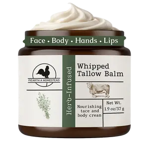 Whipped Beef Tallow for Skin & Face - 100% Grass Fed, Sensitive Cream & Body Butter - Organic Olive Oil, Calendula & Rose - Lotion & Hand Moisturizer for Dry Skin