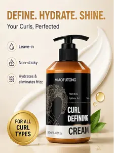 Curl Defining Cream for Natural Curly Hair, Non-Sticky Leave-In Curl Enhancer, Moisturizing Anti-Frizz Styling Cream for Soft Defined Curls